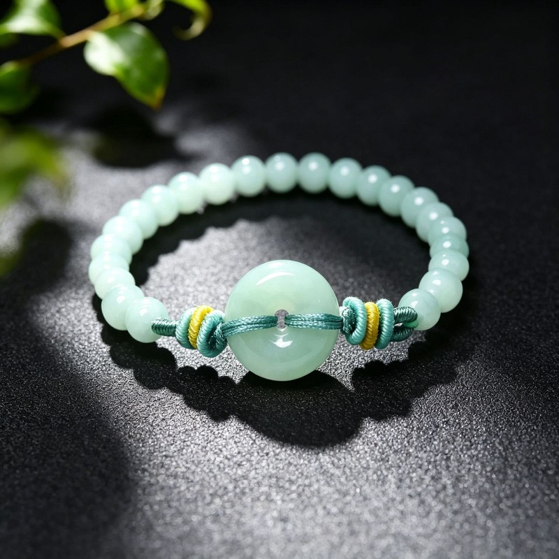 Charm Bracelet Beads - Pulsera de cuentas de esmeralda azul