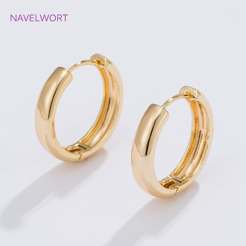 Hoop Earrings - Pendientes de aro circulares chapados en
