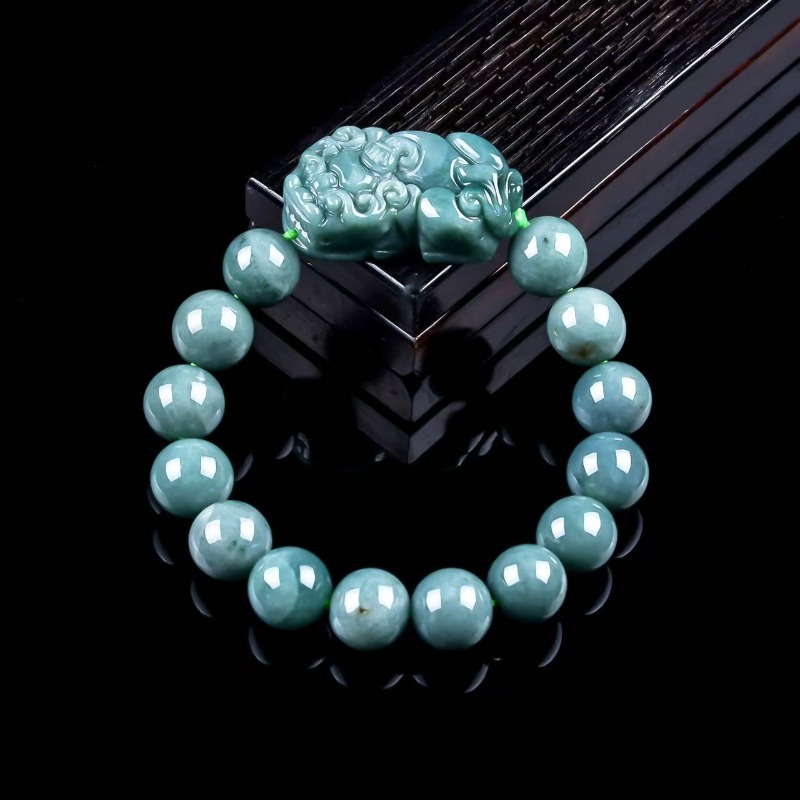 Charm Bracelet Beads - Pulsera de cuentas redondas de jadeíta