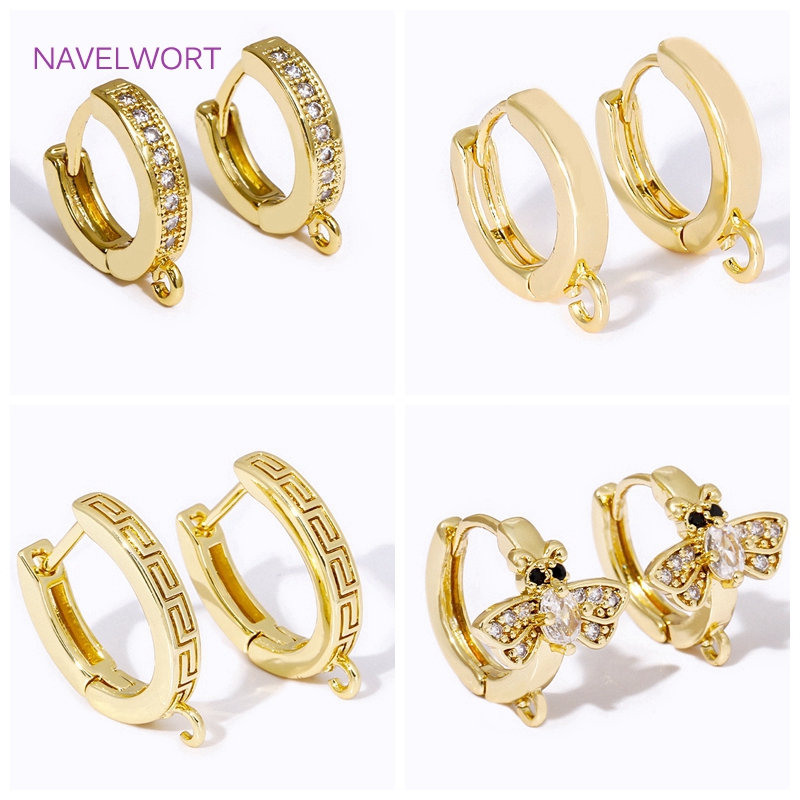 Hoop Earrings - Accesorios de cierres de pendientes redondos