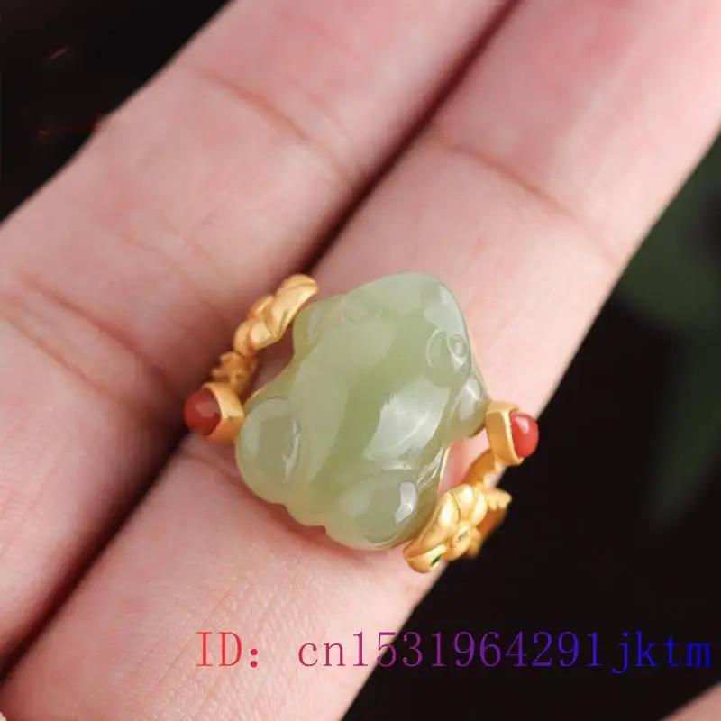 Anillos de rana de Jade verde  - Sterling Silver Ring reseña y precio