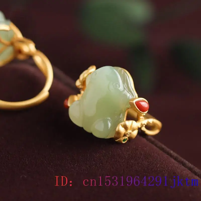 Anillos de rana de Jade verde  - Sterling Silver Ring reseña y precio