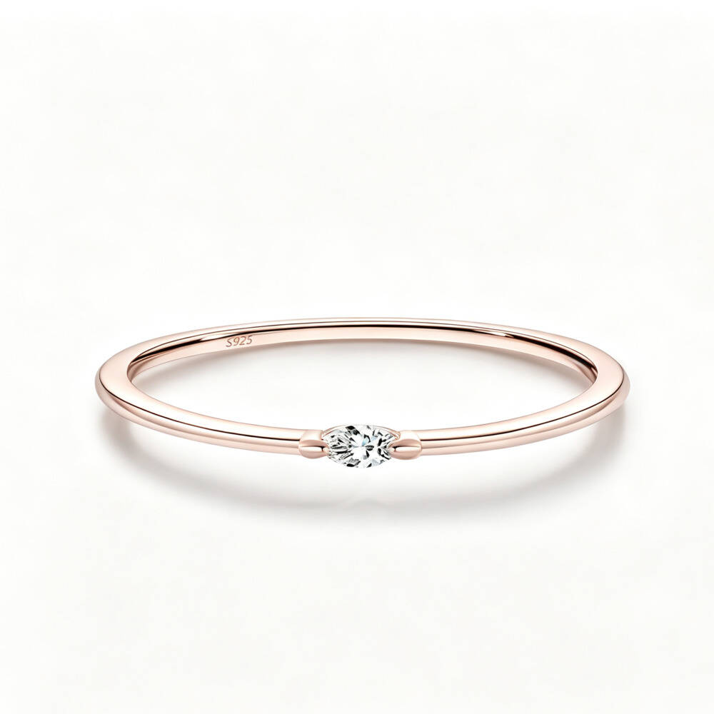 Anillo Solitario Apilable de M - Minimalist Ring Stackable reseña y precio