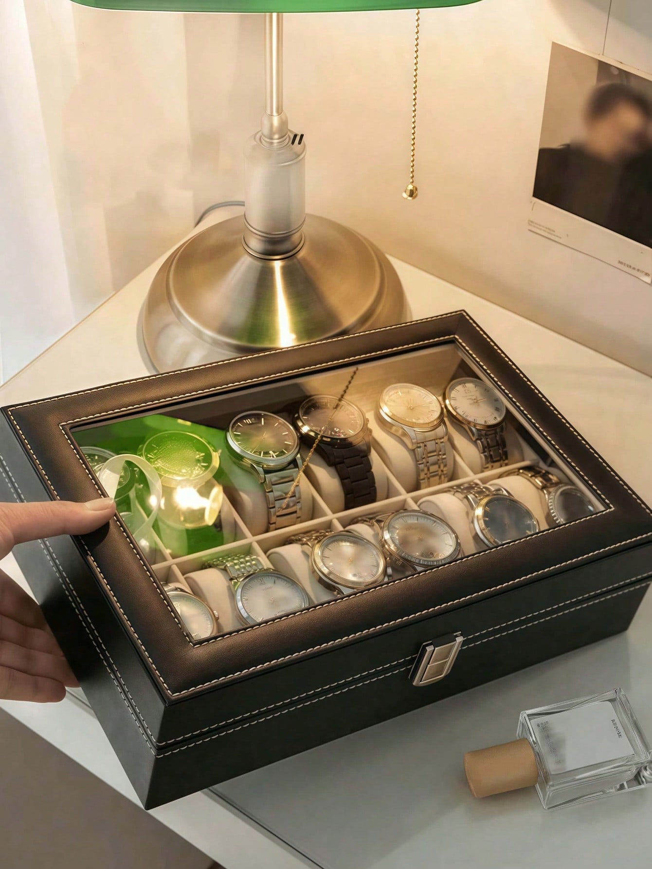 Caja de Relojes de Cuero con C - Jewelry Box Watches Bracelets reseña y precio