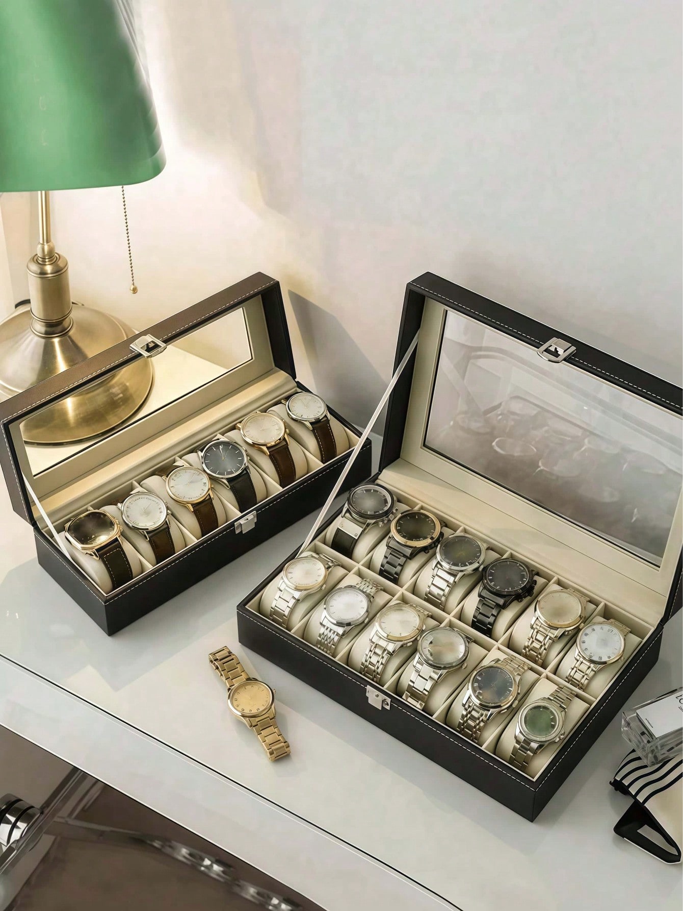 Caja de Relojes de Cuero con C - Jewelry Box Watches Bracelets reseña y precio