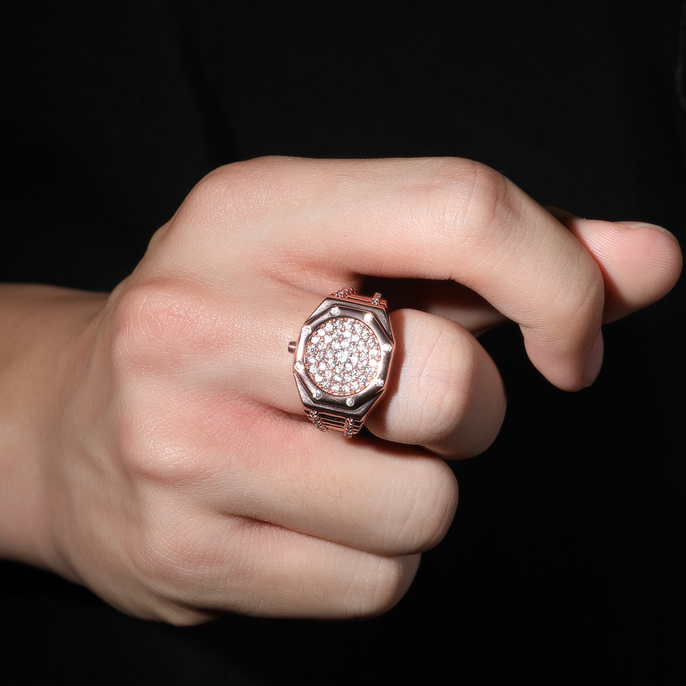 Anillos de dedo octagonales ge - King'S Jewelry Watches reseña y precio